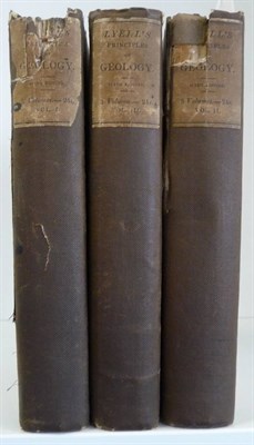 Lot 98 - Lyell (Charles) Principles of Geology .., 1840, John Murray, sixth edition, three volumes, frontis