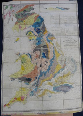 Lot 107 - Walker (J. & C.) A Geological Map of England and Wales and Part of Scotland, Showing also the...