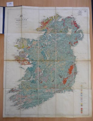 Lot 108 - Geikie (Archibald) Map Showing the Surface Geology of Ireland, nd., Bartholomew, coloured...