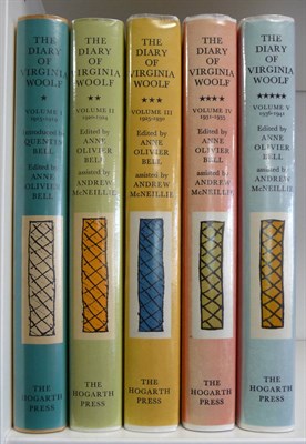 Lot 27 - Woolf (Virginia) The Diary of Virginia Woolf, Volumes 1 to 5, 1977-84, Hogarth Press, five volumes