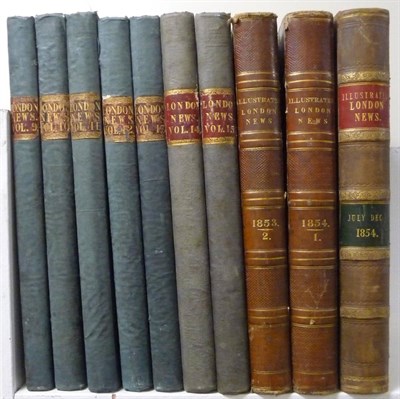 Lot 160 - The Illustrated London News Volumes 9 - 15 and 23 - 25, July 1846 to Dec 1849 and July 1853 to...