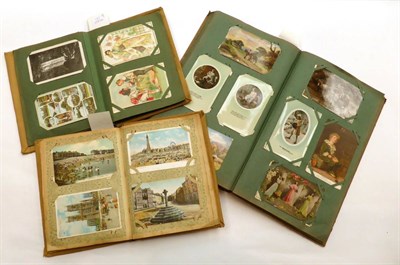 Lot 171 - Three Albums of Mainly Edwardian Postcards, approximately four hundred cards, including...