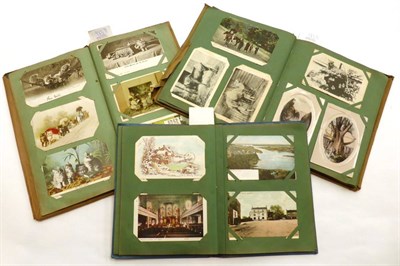 Lot 173 - Three Albums of Mainly Edwardian Postcards, approximately three hundred and forty cards,...