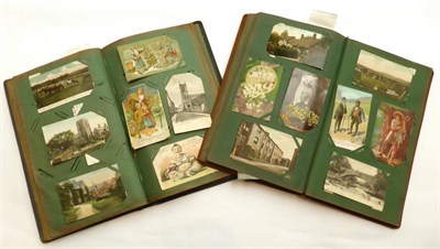 Lot 176 - Two Albums of Mainly Edwardian Postcards, subjects include topography, shipping, cats,...