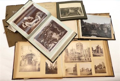 Lot 182 - Three Albums of Photographs, mainly UK and European topography and architecture, together with...
