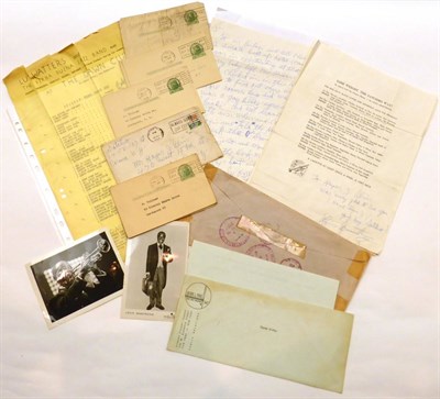 Lot 183 - A Collection of Signed Louis Armstrong Memorabilia, including a long hand written letter to his...