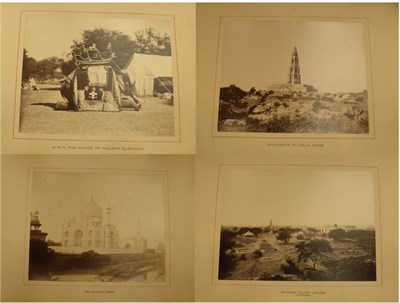 Lot 189 - An 19th Century Album of 'Photographs of India', presented to James Grant in 1877, contains...