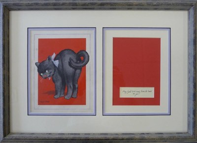 Lot 10 - McGill (Donald) - Original Artwork 'May Good Luck never turn its back on you!' and 'I never thought