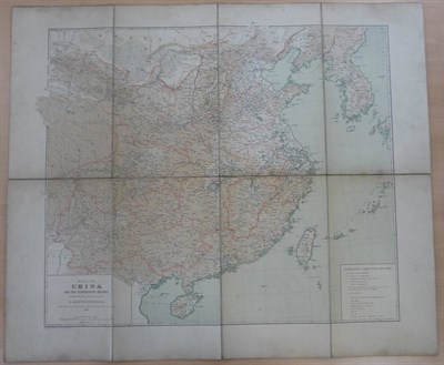 Lot 43 - Bretschneider (E.) Map of China and the Surrounding Regions, 1896, St. Petersburg, folding coloured