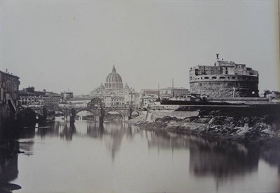 Lot 54 - Photographs Twenty-two large albumen prints of Italy, comprising: eight views of Rome -...