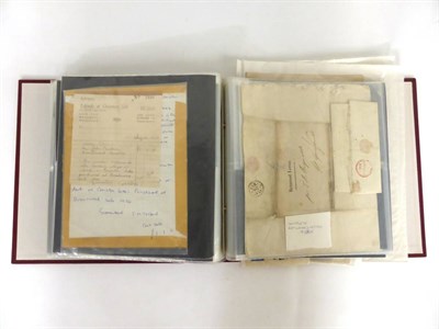 Lot 120 - An Album of Early Letters and Other Ephemera, includes postal interest, hand written letters...