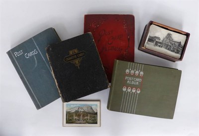 Lot 124 - A Collection of Mixed Postcards, including two albums of mixed cards, topography, overseas...