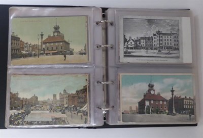 Lot 134 - Stockton on Tees - approximately two hundred pre war postcards, real photographic and printed,...