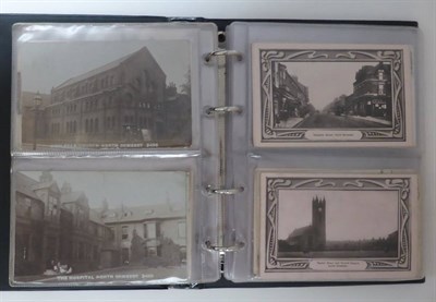 Lot 138 - North Ormesby - sixty five mainly pre-war postcards and photographs, including social history,...