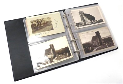 Lot 160 - Upleatham and Rushpool - fifty nine pre-war postcards, real photographic and printed, in an album