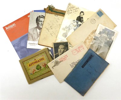 Lot 164 - Mixed Autographs, including 1940's footballers Middlesbrough, Stoke etc., entertainers...