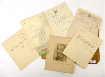 Lot 169 - A Collection of Signed Letters and Signatures of Authors all relating to the book 'The Glory...