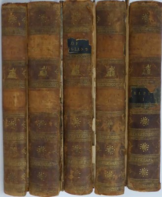 Lot 14 - De Thoyras (Rapin)  The History of England, 1732, 1733, 1744, 1745 and 1747, 5 vols in 4,...