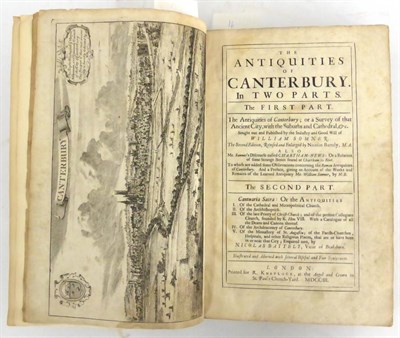 Lot 70 - Battely (Nicolas)  The Antiquities of Canterbury in Two Parts, 1703, Second Edition, folio,...