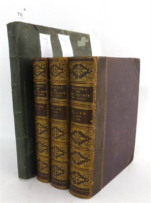 Lot 78 - Allen (Thomas) A New and Complete History of the County of York, 1828-1831, 3 vols, quarto,...