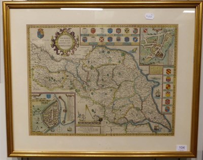 Lot 104 - Speede (Iohn)  The North and East Ridins of Yorkshire, 1610, hand col'd engr. map, central...