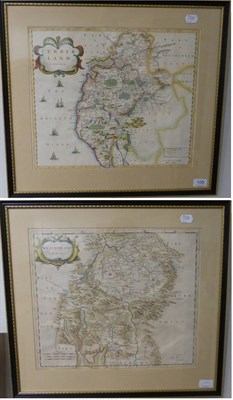 Lot 109 - Morden (Robert)  Westmorland, undated, h-coloured engraved map, 370x440mm, framed and glazed;...