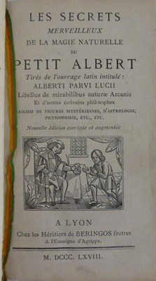 Lot 159 - [Magic]  Les Secrets Merveilleux de la Majie Naturelle du Petit Albert ..., 1868, Lyon, Chest...