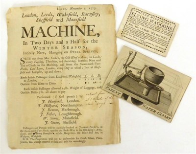 Lot 166 - [Trade Cards] ";View of the Apparatus of the Patent Water Closet, made by William Allan,...