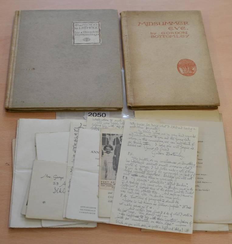 Lot 2050 - Bottomley (Gordon) Midsummer Eve, 1905, Pear Tree Press, limited edition of 120, original...