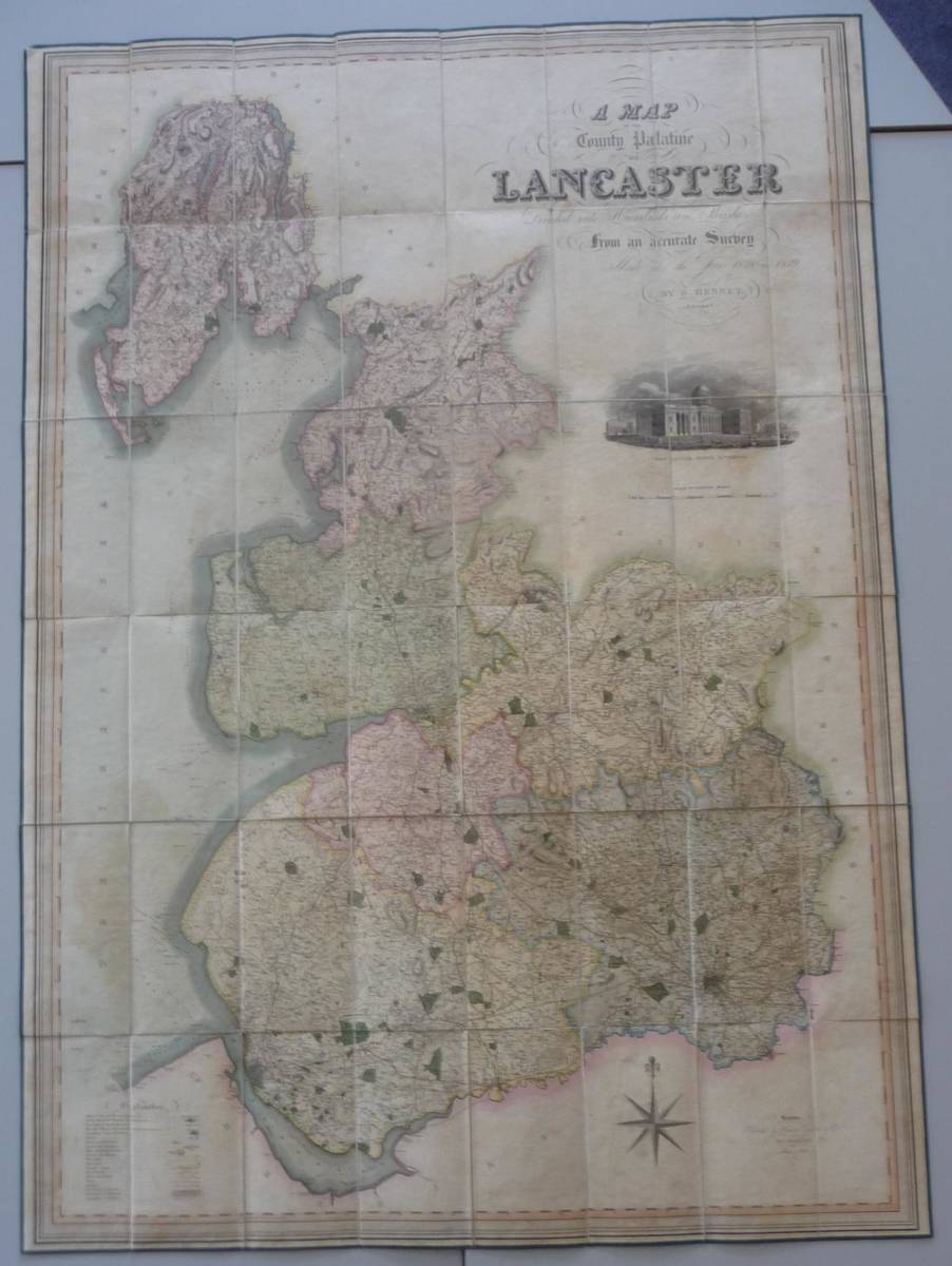 Lot 2129 - Hennet (G.) A Map of the County Palatine of Lancaster, Divided into Hundreds and Parishes from...