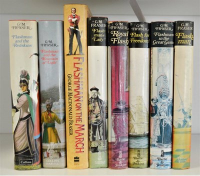 Lot 50 - MacDonald Fraser (George)  Eight Flashman titles, hardback first editions, with dust wrappers;...