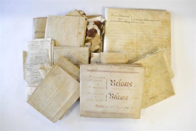 Lot 179 - [YORKSHIRE INTEREST] a collection of manuscripts, comprising 16 indentures, deeds, etc, ranging...