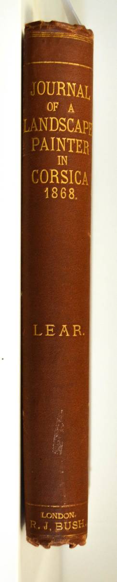 Lot 197 - Lear (Edward) Journal of a Landscape Painter in Corsica, 1870, Bush, lge 8vo, map & 40...