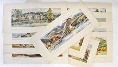 Lot 251 - [RAILWAY INTEREST] A collection of fourteen panoramic Scottish carriage prints, various views after
