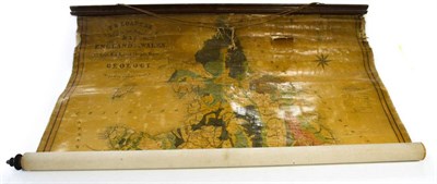 Lot 279 - [GEOLOGY] Loaders (T.B.) Scientific & Commercial Map of England & Wales, mounted on roller to...