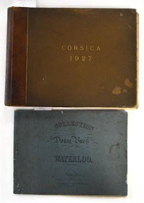 Lot 289 - [PHOTOGRAPHY] Corsica, 1927, containing numerous typed-titled stuck down b/w views incl. Napoleon's