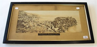 Lot 296 - [PHOTOGRAPHY] A pair of late 19th Century panoramic sepia photographs of Nice (Panorama de...