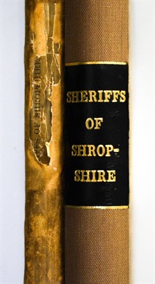 Lot 305 - Blakeway (Rev. John Brickdale) Sheriffs of Shropshire...1831, Shrewsbury, printed by Wm. & Jn....