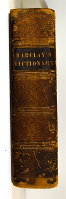 Lot 274A - [MAPS] Barclay's Dictionary, 1813, quarto, frontis, pict. title, 12 plates, 18 maps with...