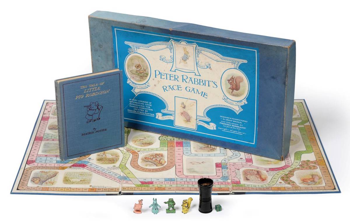 Lot 14 - BEATRIX POTTER BOARD GAME  Peter Rabbit's Race Game [c.1950s], London & NY, Frederick Warne &...