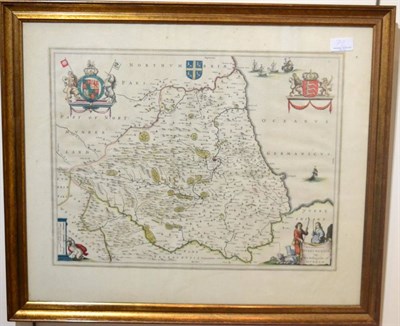 Lot 72 - Blaeu (Johannes)  [Map of Durham] Episcopatus Dunelmensis vulgo The Bishoprike of Durham, c.1645 or