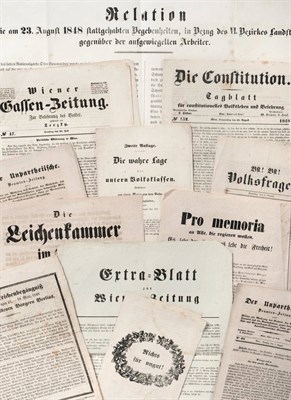 Lot 94 - 1848 REVOLUTION IN VIENNA Newsheets, handbills, pamphlets etc., April - October 1848, Vienna,...