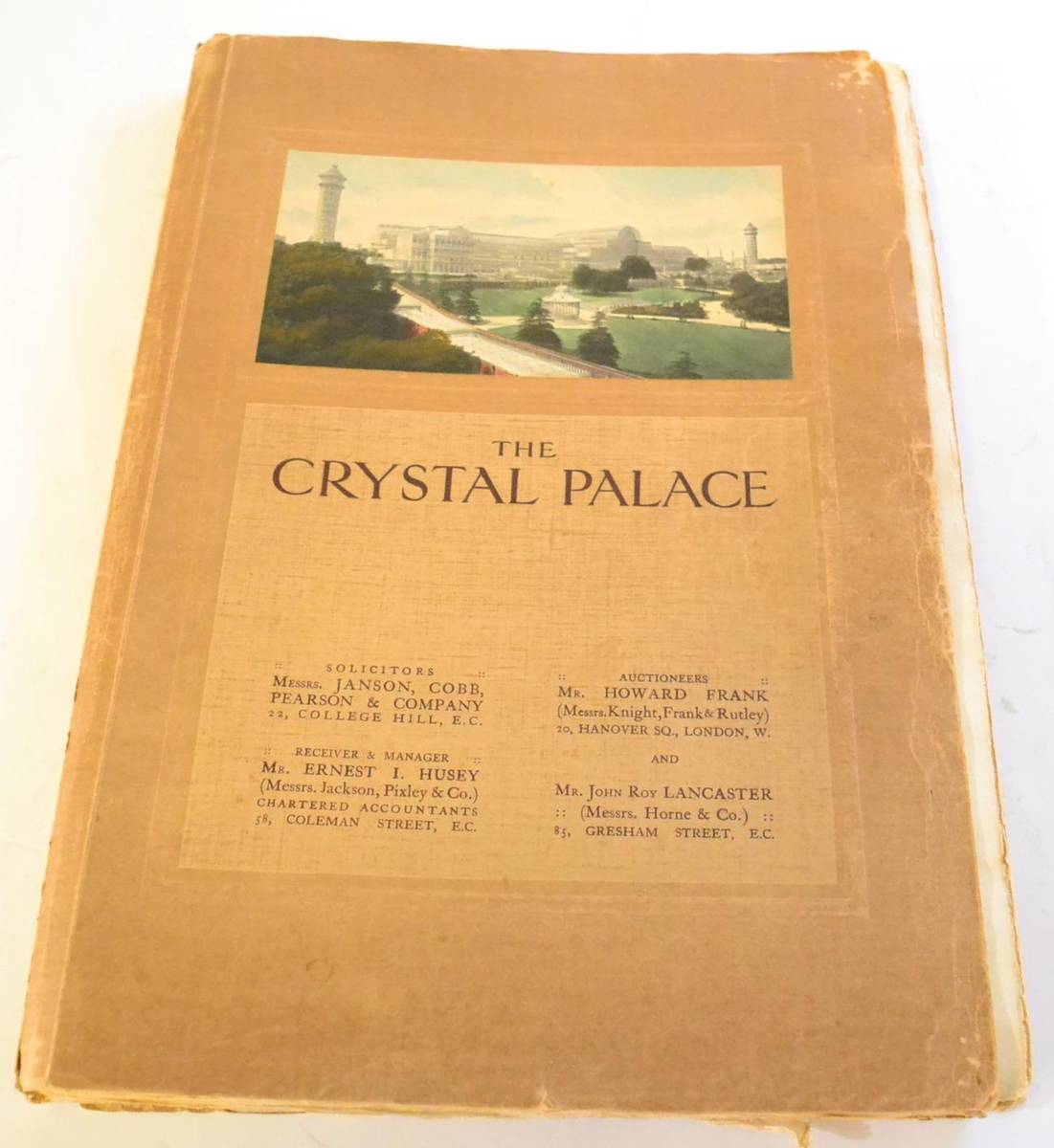 Lot 96 - Knight, Frank & Rutley (Auctioneers)  The Crystal Palace, Sydenham. To Be Sold by Auction"¦on...