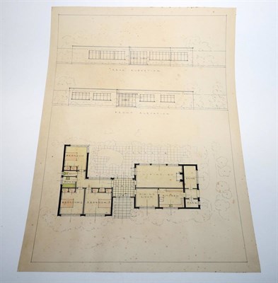 Lot 5 - A.T. PINE, ARCHITECTURAL DRAUGHTSMAN An archive of 1930s and 1940s original designs, plans and...