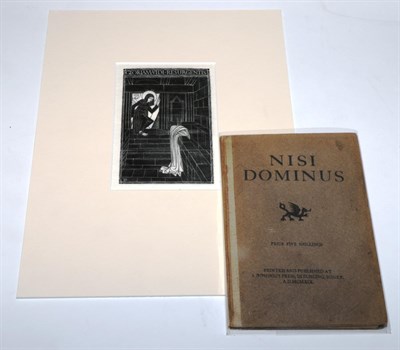 Lot 14 - Gill (Eric, Illustrator) Nisi Dominus, 1919, Ditchling (Sussex), S. Dominic's Press,...