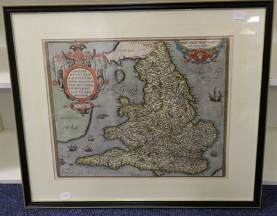 Lot 75 - Ortelius (Abraham) and Lhuyd [Llwyd] (Humphrey) [Map of England and Wales] Angliae Regni...