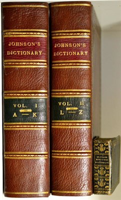 Lot 33 - Johnson (Samuel) A Dictionary of the English Language ..., 1785, Rivington et al, two volumes,...