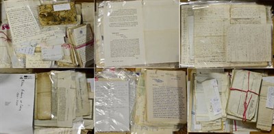 Lot 94 - Ephemera An interesting and extensive collection of letters, indentures, assorted ephemera,...