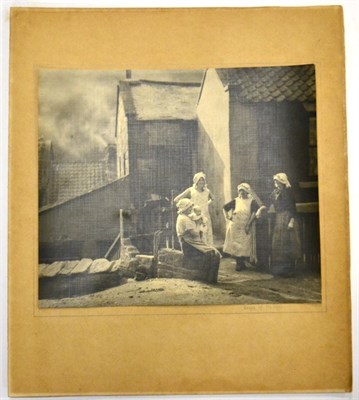 Lot 105 - Frank Meadow Sutcliffe (Studio of) 'Women of Staithes', unsigned b/w photograph on satin grain...