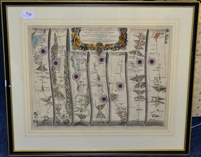 Lot 108 - Ogilby (John) The Roads from Kendal .,.to Cockermouth, Egremond .. to Carlisle, nd., [1695 in...